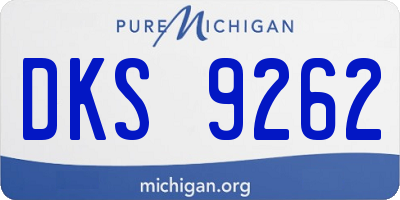 MI license plate DKS9262