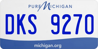 MI license plate DKS9270
