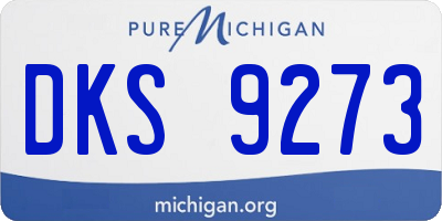 MI license plate DKS9273