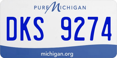 MI license plate DKS9274
