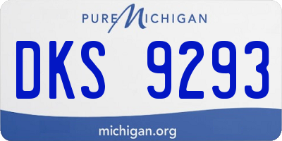 MI license plate DKS9293