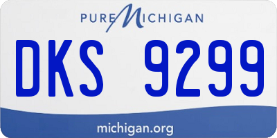 MI license plate DKS9299