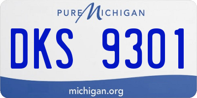 MI license plate DKS9301