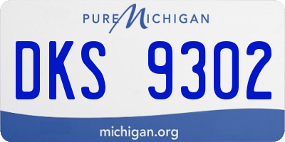 MI license plate DKS9302
