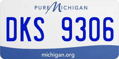 MI license plate DKS9306