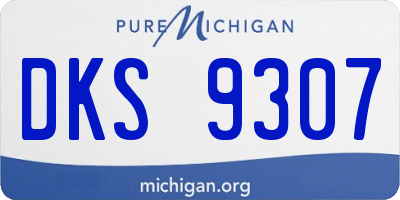 MI license plate DKS9307