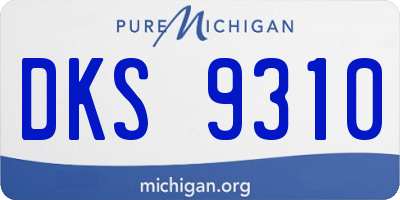 MI license plate DKS9310