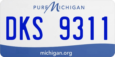 MI license plate DKS9311