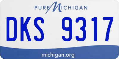 MI license plate DKS9317