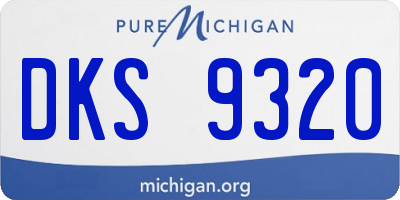 MI license plate DKS9320