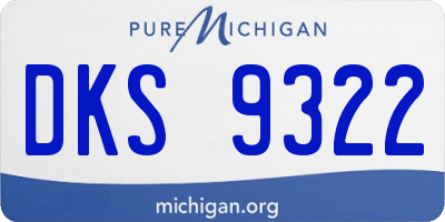 MI license plate DKS9322