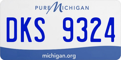MI license plate DKS9324