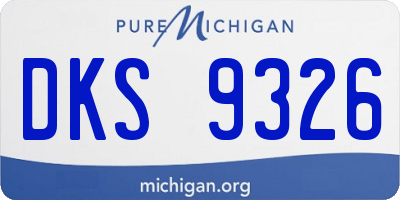 MI license plate DKS9326