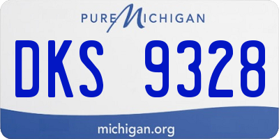 MI license plate DKS9328