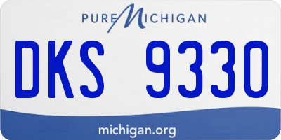 MI license plate DKS9330
