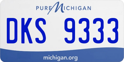 MI license plate DKS9333