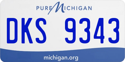 MI license plate DKS9343