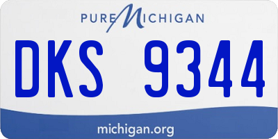 MI license plate DKS9344