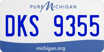 MI license plate DKS9355