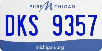 MI license plate DKS9357