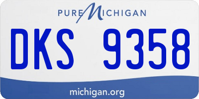 MI license plate DKS9358