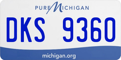 MI license plate DKS9360