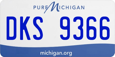 MI license plate DKS9366