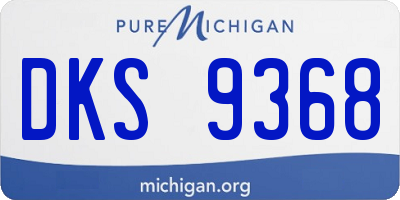 MI license plate DKS9368