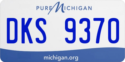 MI license plate DKS9370