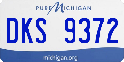 MI license plate DKS9372