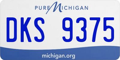 MI license plate DKS9375