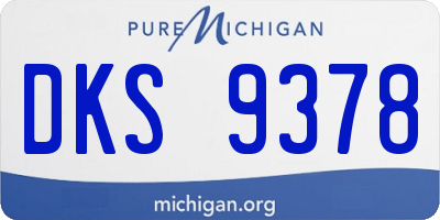 MI license plate DKS9378