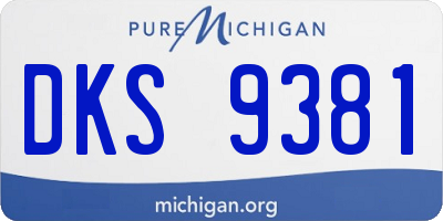 MI license plate DKS9381