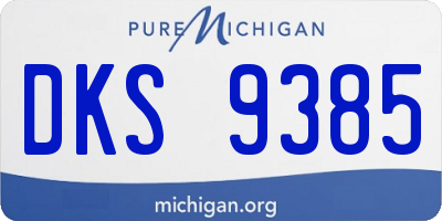 MI license plate DKS9385