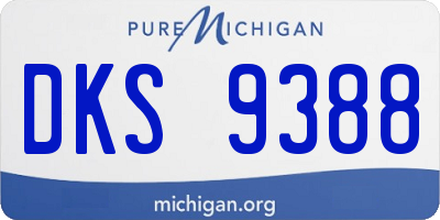 MI license plate DKS9388