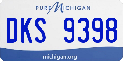 MI license plate DKS9398