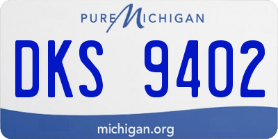 MI license plate DKS9402