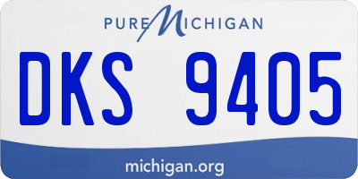 MI license plate DKS9405