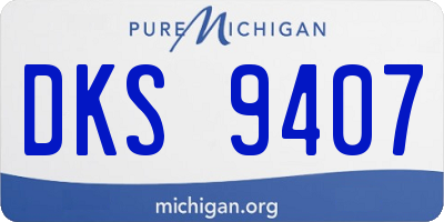 MI license plate DKS9407