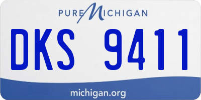 MI license plate DKS9411