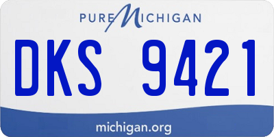MI license plate DKS9421