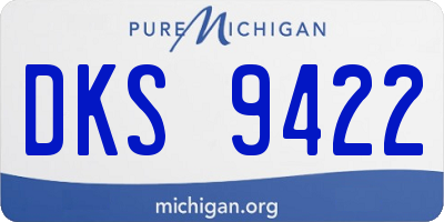 MI license plate DKS9422