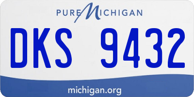 MI license plate DKS9432