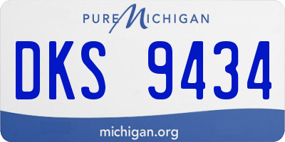 MI license plate DKS9434
