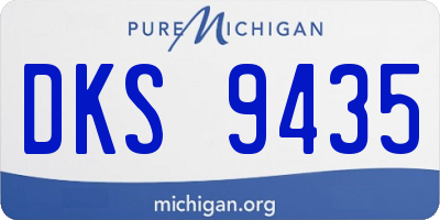 MI license plate DKS9435