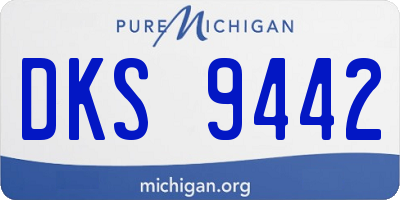 MI license plate DKS9442