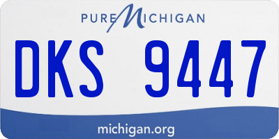 MI license plate DKS9447