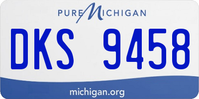 MI license plate DKS9458