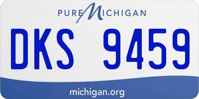 MI license plate DKS9459