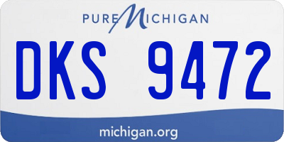 MI license plate DKS9472